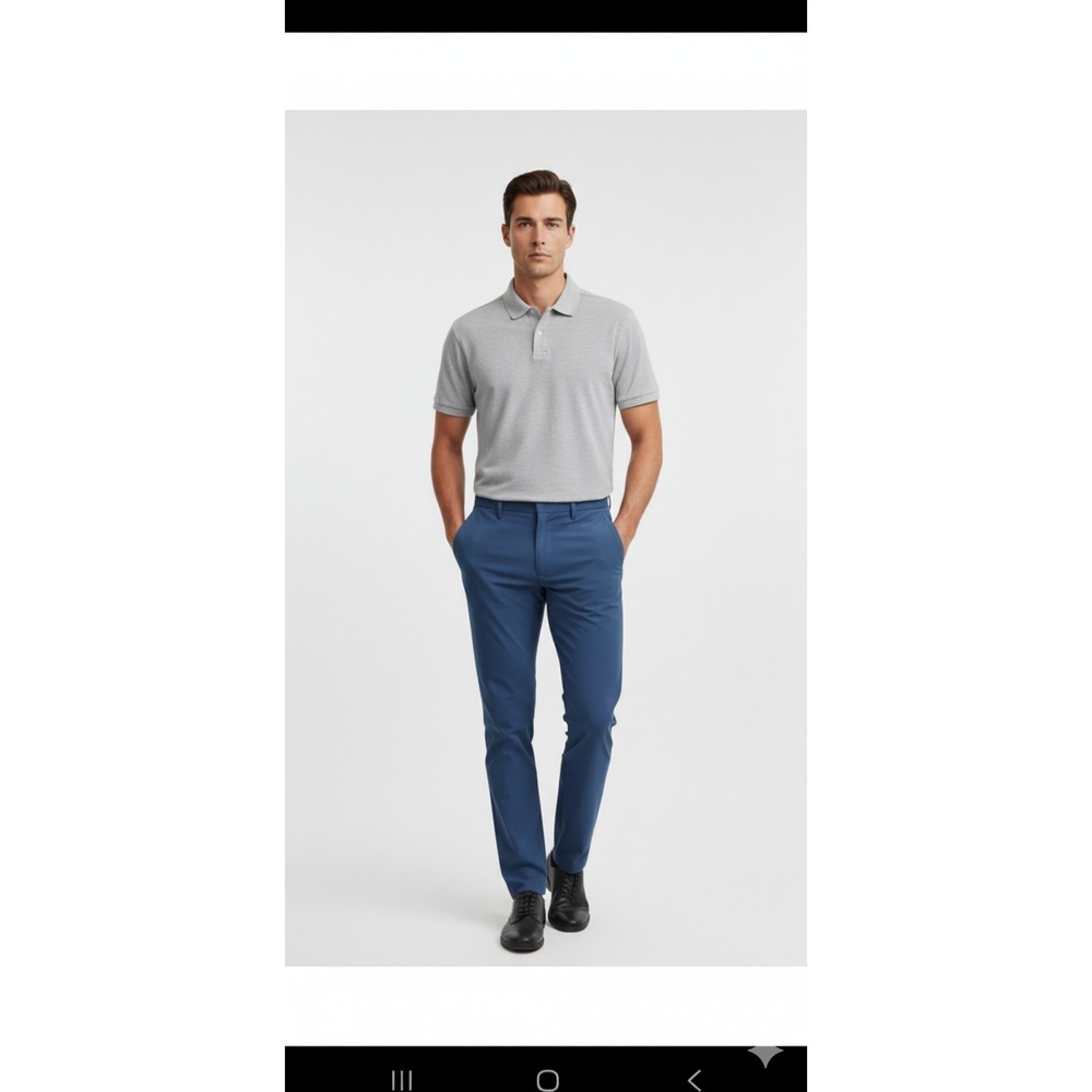 Fabletics The Only Pant Men's Size L Blue NWT Water-Repellent Tech Golf Chino
